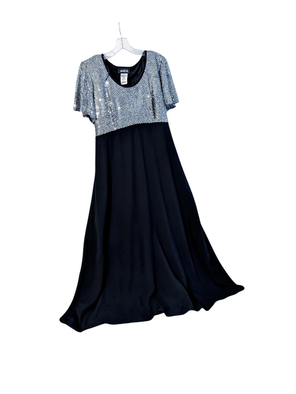 Jazz II Vintage Sequin Bodice Maxi Gown, Size 14